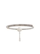 Miu Miu Metallic Crystal And Pearl Choker Necklace
