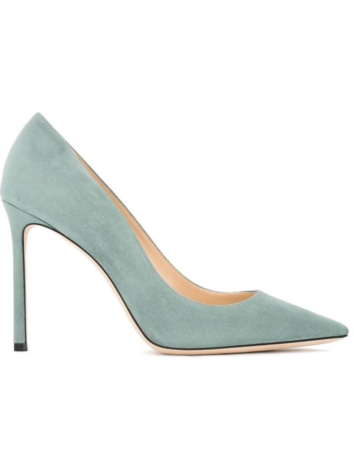 Jimmy Choo Romy Pumps, Women's, Size: 40, Green, Suede/leather
