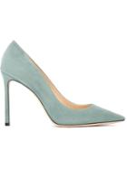 Jimmy Choo Romy Pumps, Women's, Size: 40, Green, Suede/leather