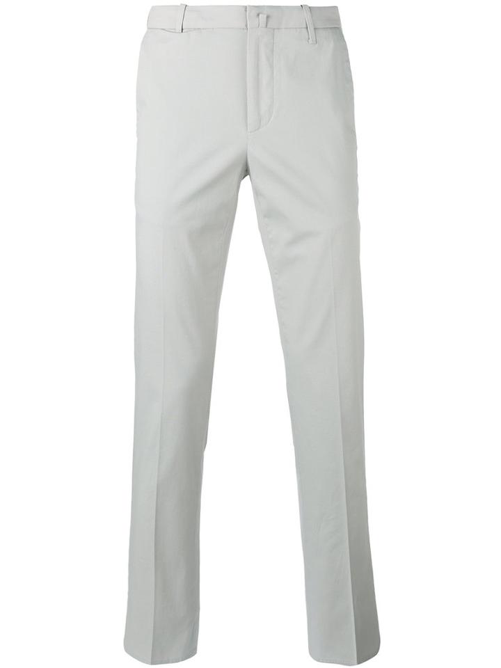 Corneliani - Slim-fit Chino Trousers - Men - Cotton/polyester/spandex/elastane - 52, Grey, Cotton/polyester/spandex/elastane