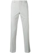 Corneliani - Slim-fit Chino Trousers - Men - Cotton/polyester/spandex/elastane - 52, Grey, Cotton/polyester/spandex/elastane