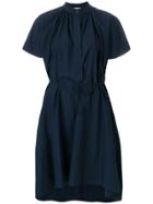 Jil Sander Pleat Detail Shirt Dress - Blue