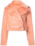 Dvf Diane Von Furstenberg Faux Fur Jacket - Pink & Purple
