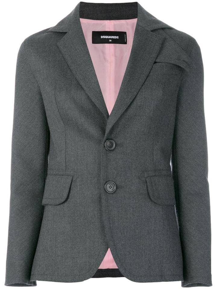 Dsquared2 Notched Lapels Blazer - Grey