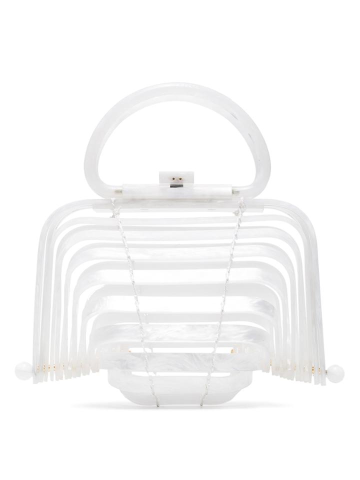 Cult Gaia White Lilleth Mini Acrylic Bag