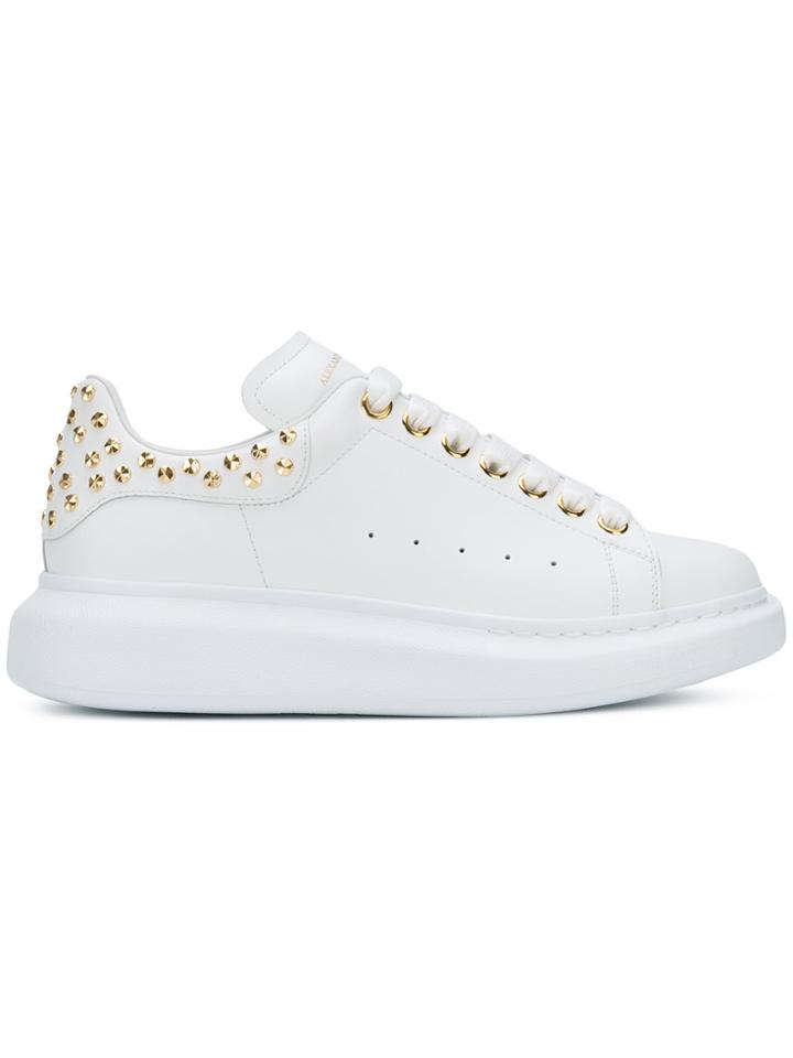 Alexander Mcqueen Stud Detail Low-top Sneakers - White