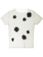 Tu Es Mon Trésor Tulle Flower Mesh T-shirt - Nude & Neutrals