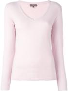 N.peal Cashmere V-neck Pullover, Women's, Size: Xs, Pink/purple, Cashmere