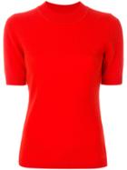 Dvf Diane Von Furstenberg High-neck Cashmere Top - Red