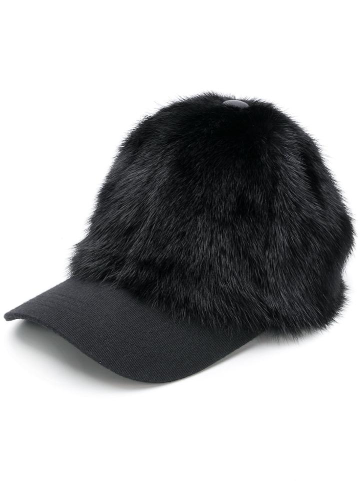 Simonetta Ravizza Furrissima Baseball Cap - Black