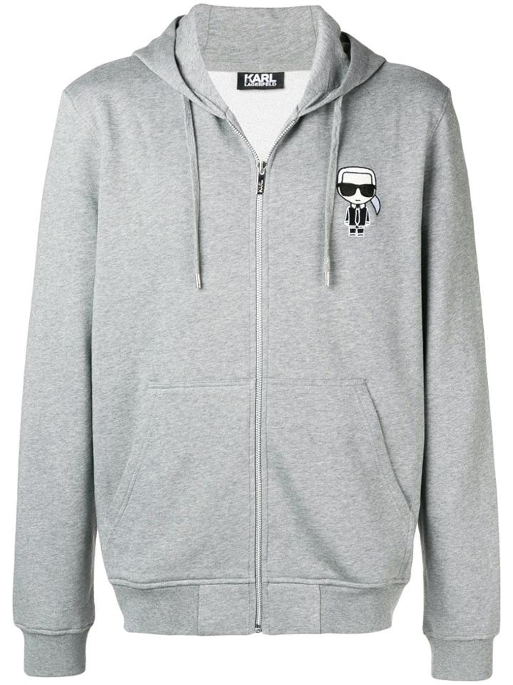 Karl Lagerfeld Basic Hooded Jacket - Grey