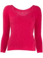 Roberto Collina Slim-fit V-back Jumper - Red