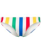 Solid & Striped Elle Striped Bikini Bottom - White