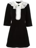 Vivetta Ruffled Collar Dress, Women's, Size: 40, Black, Cotton/spandex/elastane/viscose/polyester