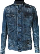 11 By Boris Bidjan Saberi Denim Jacket, Men's, Size: Medium, Blue, Cotton/polyurethane