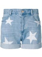 Stella Mccartney Star Print Denim Shorts - Blue
