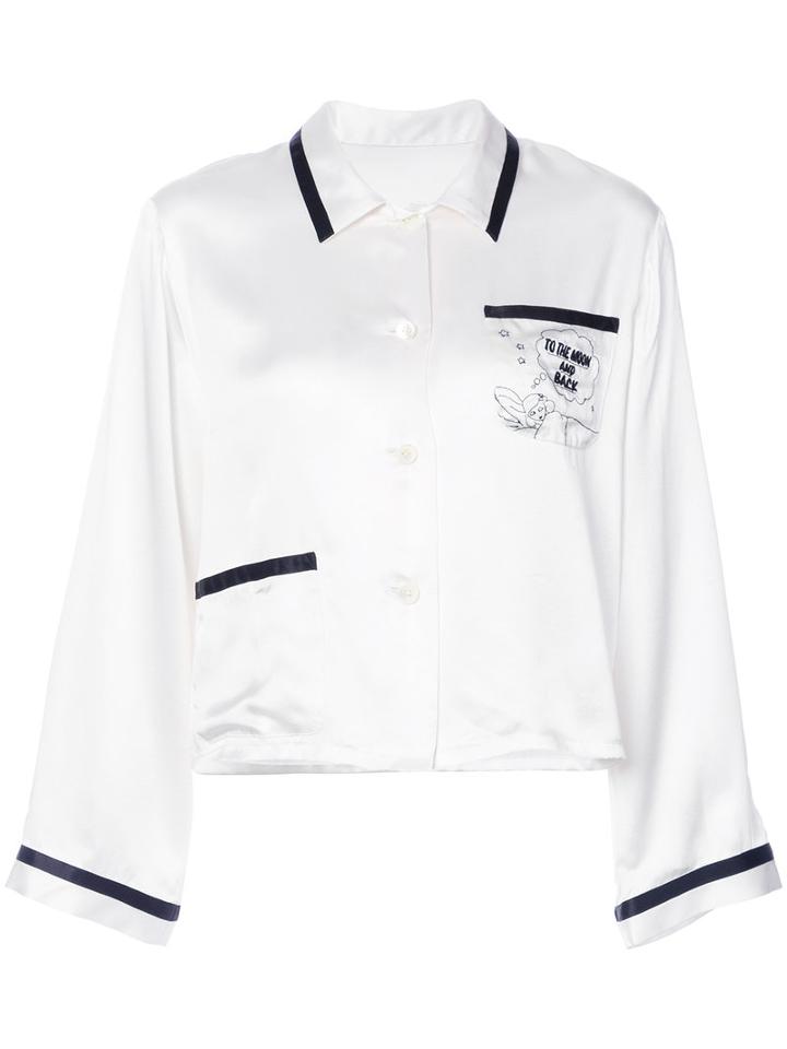 Morgan Lane - To The Moon Ruthie Shirt - Women - Silk - S, White, Silk