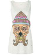 +people Skull Print Tank Top