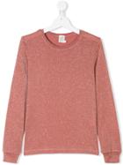 Caffe' D'orzo Samanta Metallic Thread Sweatshirt - Pink & Purple
