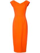 Diane Von Furstenberg Sleeveless Fitted Dress - Yellow & Orange