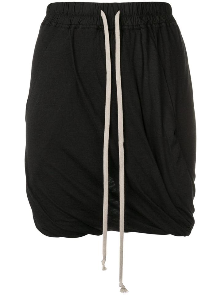 Rick Owens Drkshdw Black Drawstring Shorts