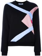 Msgm Abstract Pattern Sweatshirt, Women's, Size: Xs, Black, Cotton