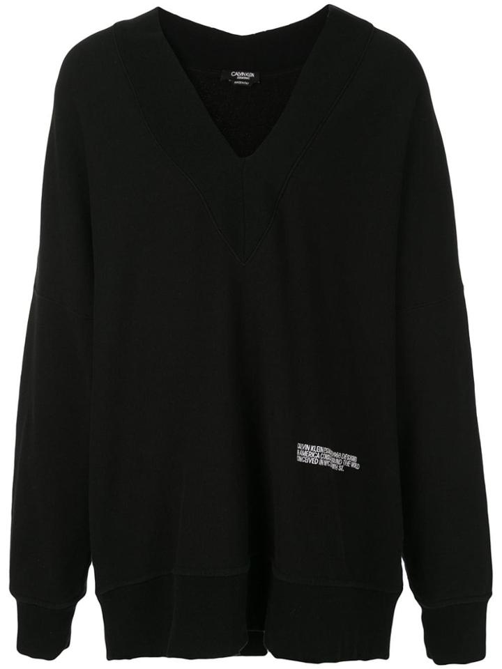 Calvin Klein 205w39nyc Deep V-neck Jumper - Black