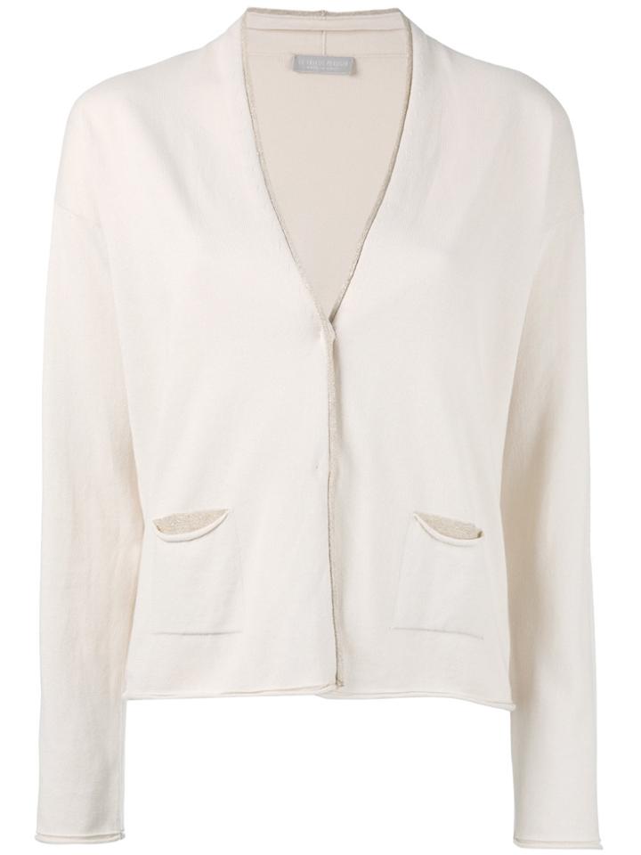 Le Tricot Perugia Knitted Cardigan - Nude & Neutrals