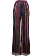 Missoni Striped Knitted Flared Trousers - Blue