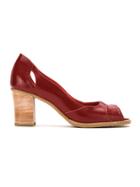 Sarah Chofakian Patent Leather Pumps - Red