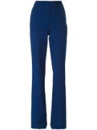 Si-jay Tailored Wide Leg Trousers, Women's, Size: 42, Blue, Polyester/spandex/elastane