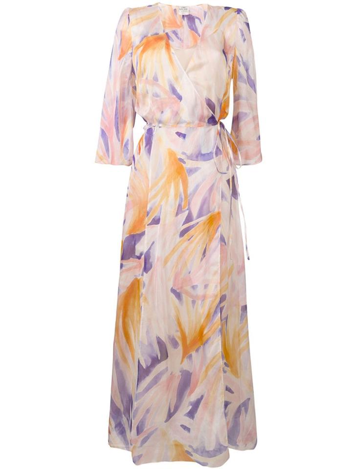 Forte Forte Printed Wrap Dress - Purple