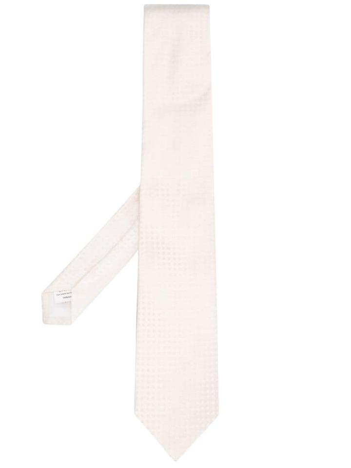 Lardini Spot Print Tie - White