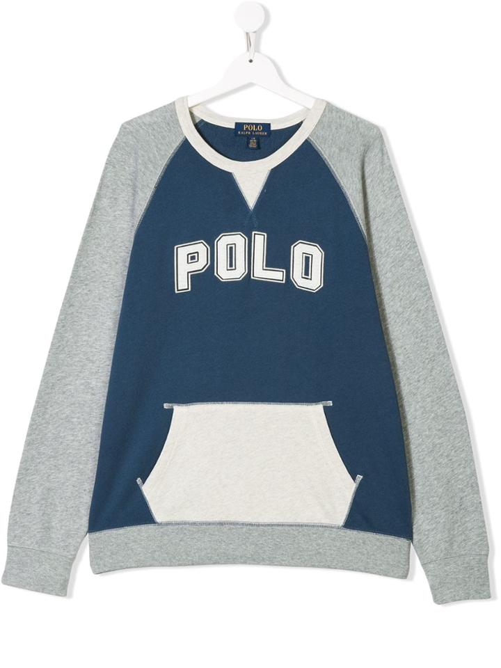 Ralph Lauren Kids Teen Logo Print Sweatshirt - Grey