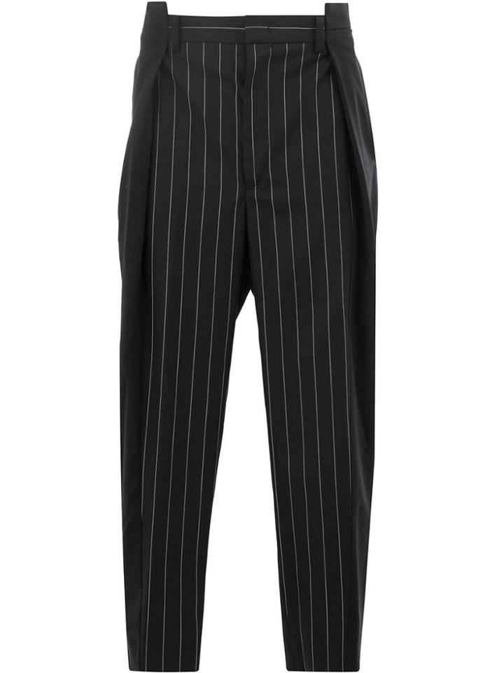 Juun.j Pinstriped Trousers - Black