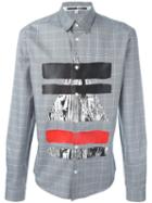 Mcq Alexander Mcqueen Tribal Shapes 'googe' Shirt, Men's, Size: 52, Grey, Cotton/polyurethane