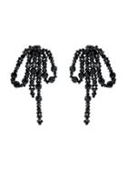 Simone Rocha Crystal Embellished Bow Earrings - Black