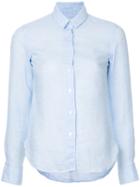 Finamore 1925 Napoli - Longsleeve Button-up Shirt - Women - Linen/flax - 38, Blue, Linen/flax