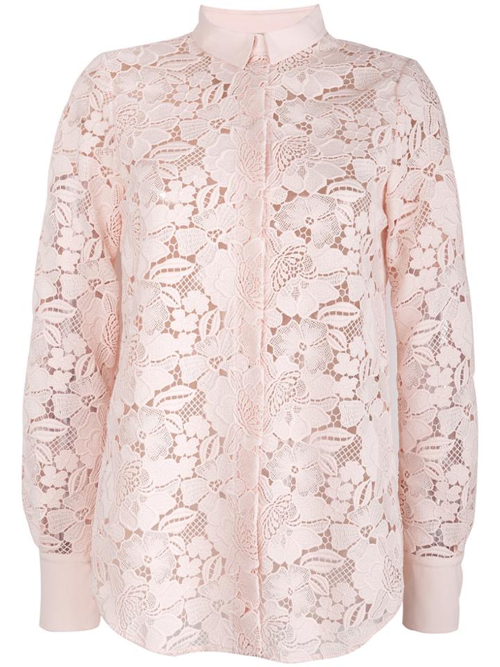 No21 Lace Cut-out Shirt - Nude & Neutrals