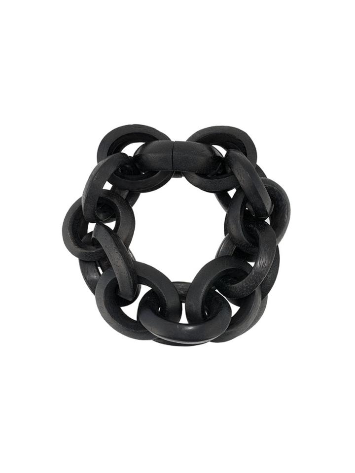 Monies Wood Chain Bracelet - Black