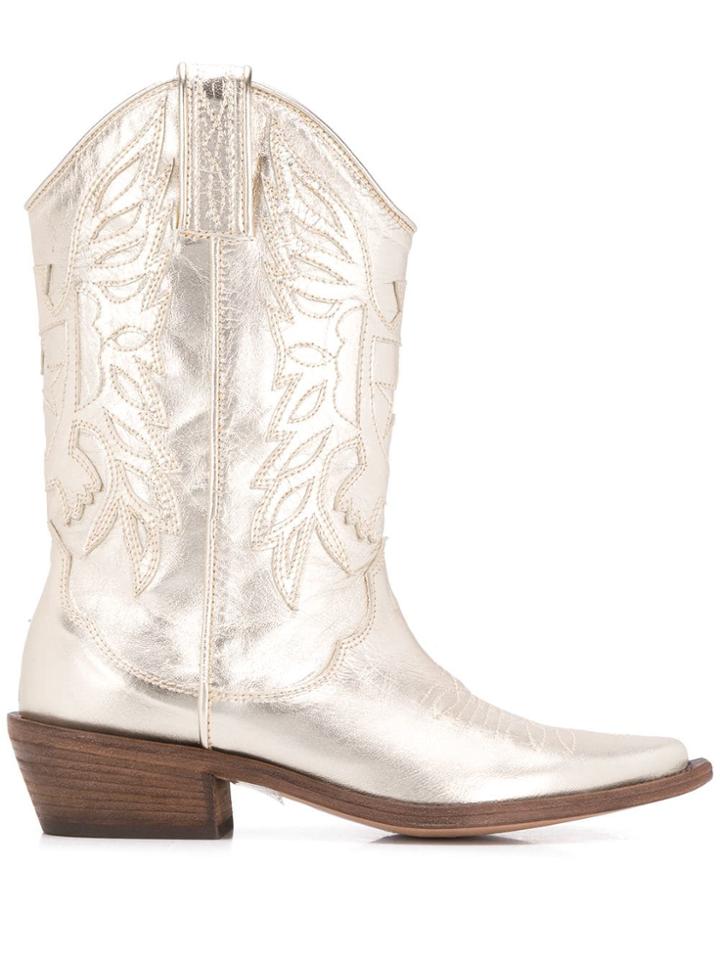 P.a.r.o.s.h. Texan Boots - Metallic