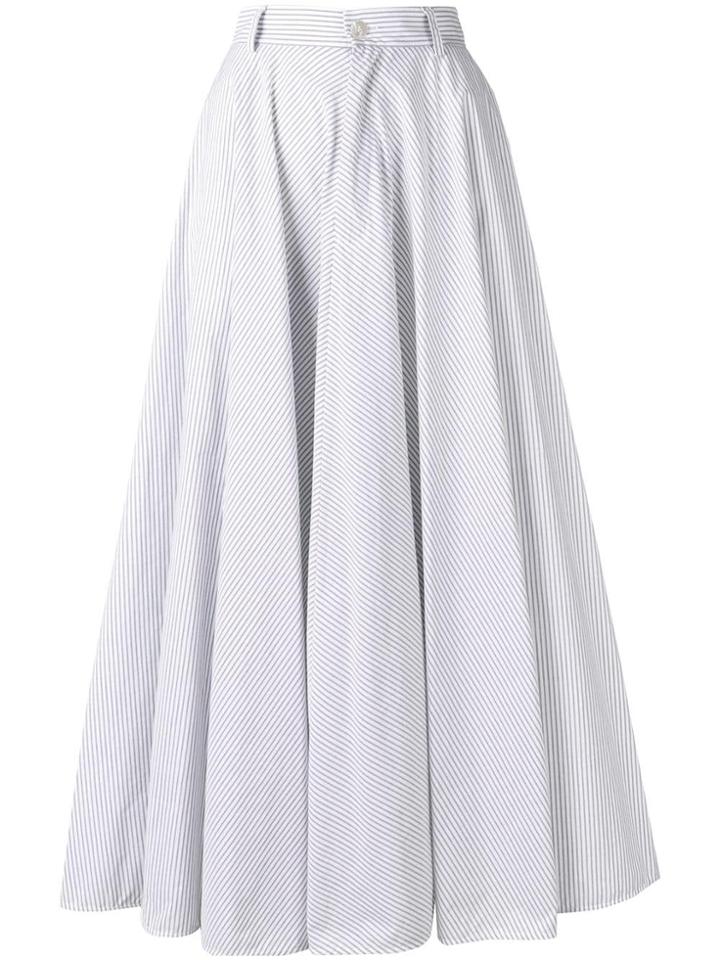 Mm6 Maison Margiela High-waisted Midi Skirt - White