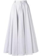 Mm6 Maison Margiela High-waisted Midi Skirt - White