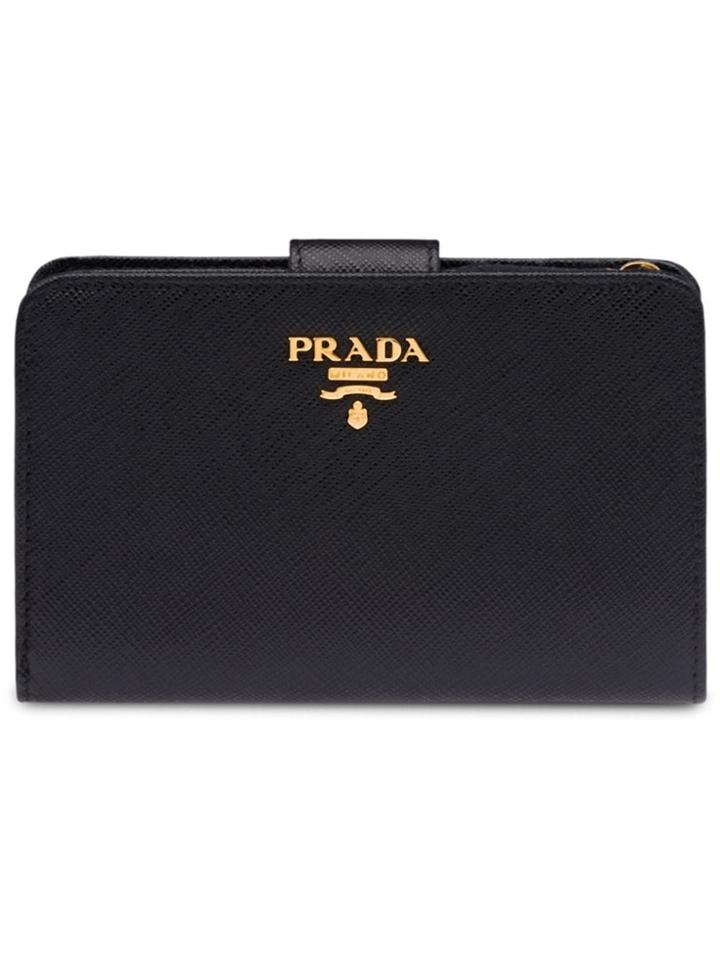 Prada Medium Saffiano Leather Wallet - Black