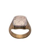 John Varvatos Distressed Signet Ring - Gold