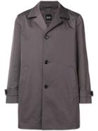 Boss Hugo Boss Buttoned Single Breasted Trench Coat - Brown