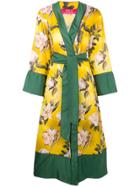 F.r.s For Restless Sleepers Floral Print Robe Coat - Yellow