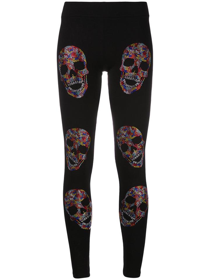 Philipp Plein Cameo Leaf Leggings - Black