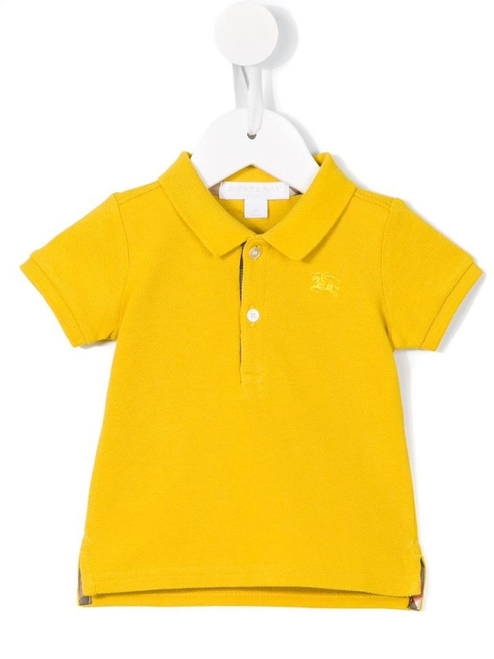 Burberry Kids Piqué Polo Shirt, Toddler Boy's, Size: 36 Mth, Yellow/orange