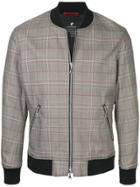 Loveless Checked Bomber Jacket - Brown
